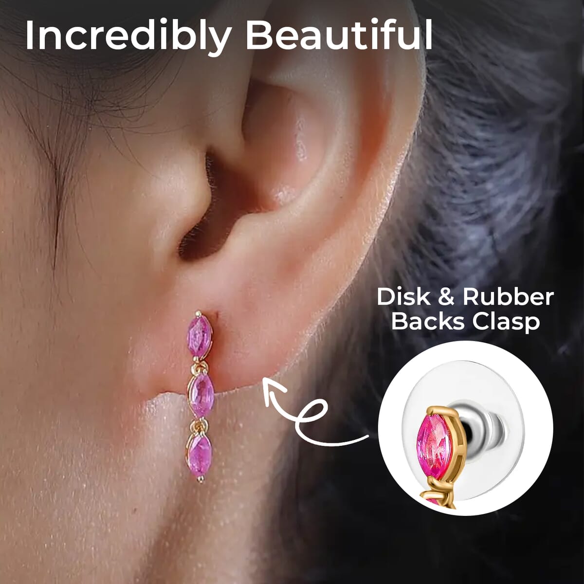 Multi-Tourmaline Dangling Earrings in Vermeil Yellow Gold Over Sterling Silver 1.60 ctw image number 2