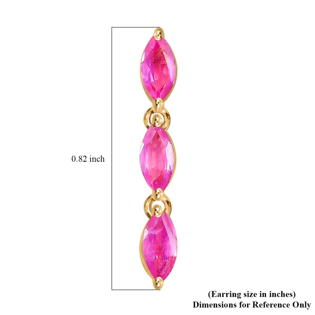 Multi-Tourmaline Dangling Earrings in Vermeil Yellow Gold Over Sterling Silver 1.60 ctw image number 5