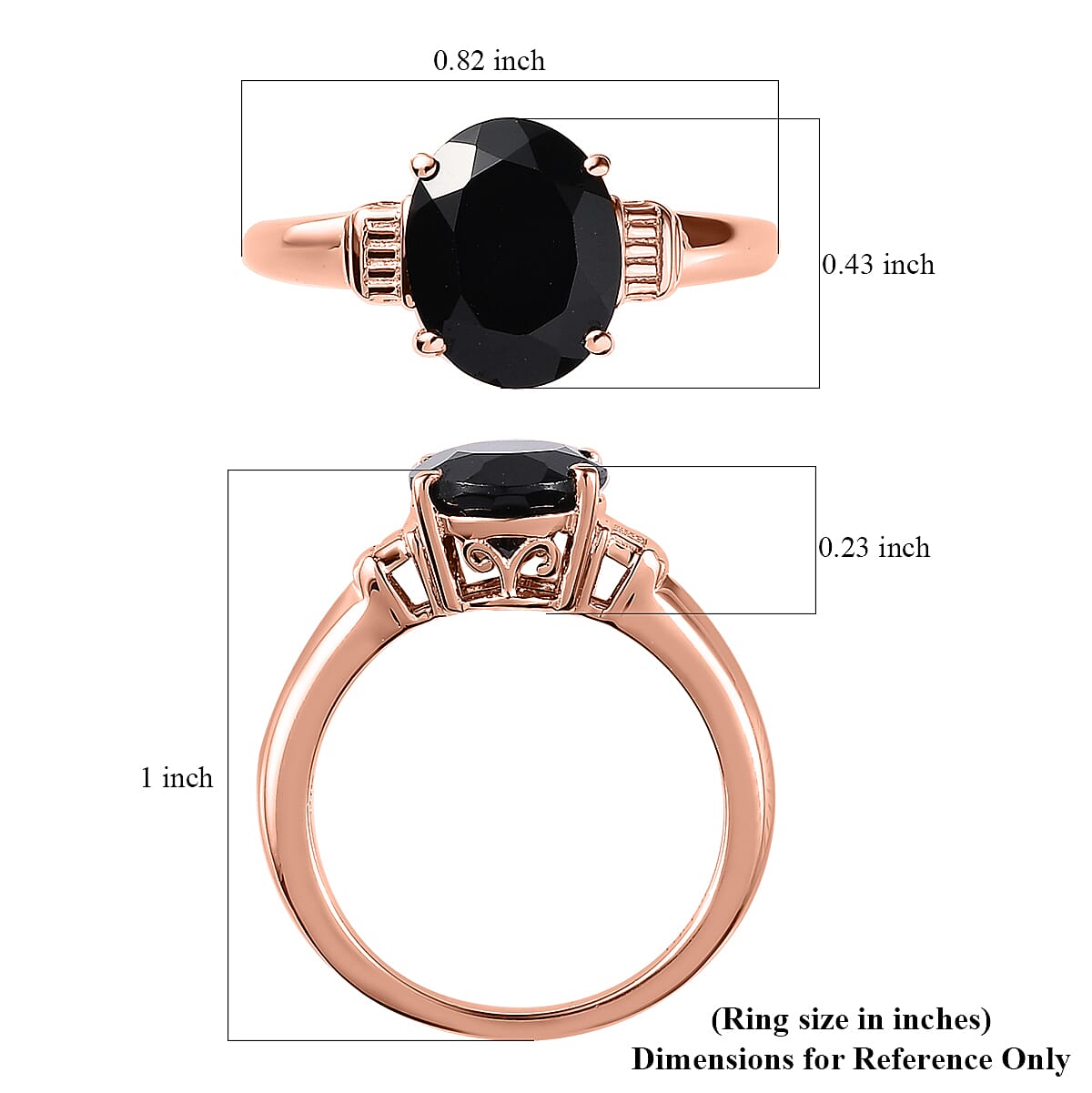 Thai Black Spinel Solitaire Ring in Vermeil Yellow Gold Over Sterling Silver (Size 6.0) 3.35 ctw