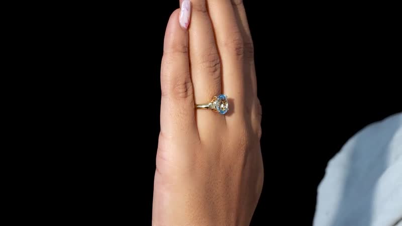 Solitaire Ring in Vermeil Yellow Gold Over Sterling Silver (Size 6.0)
