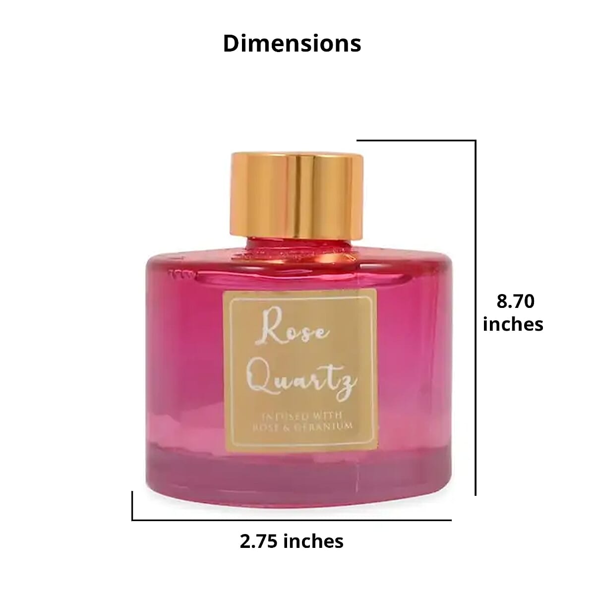 Healing Stone Reed Diffuser in Round Jar with Reed Sticks (105ml) - Pink image number 3