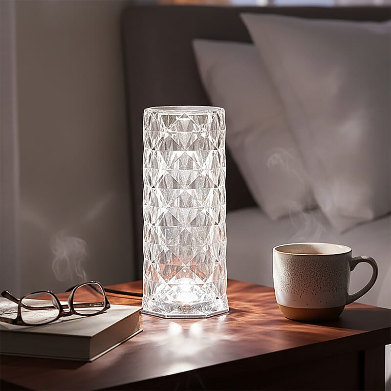 Livmore Rechargeable Rose Diamond Table Lamp with Remote Control - Multi-Color Changing Light