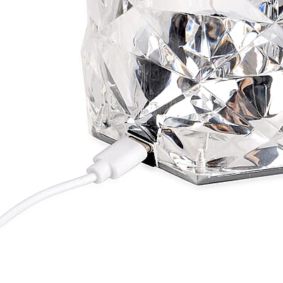 Livmore Rechargeable Rose Diamond Table Lamp with Remote Control - Multi-Color Changing Light