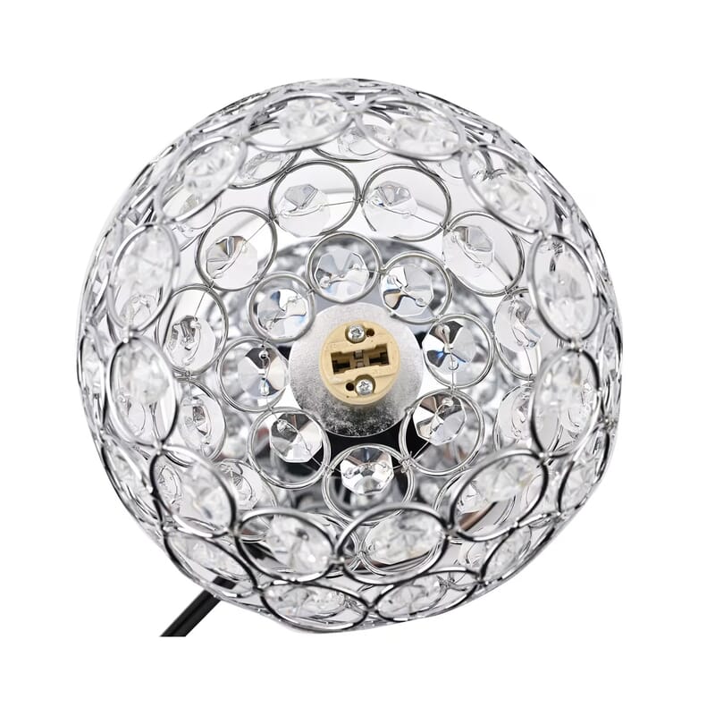 Homesmart Silver Round Crystal Lamp with Bulb and Touch Control