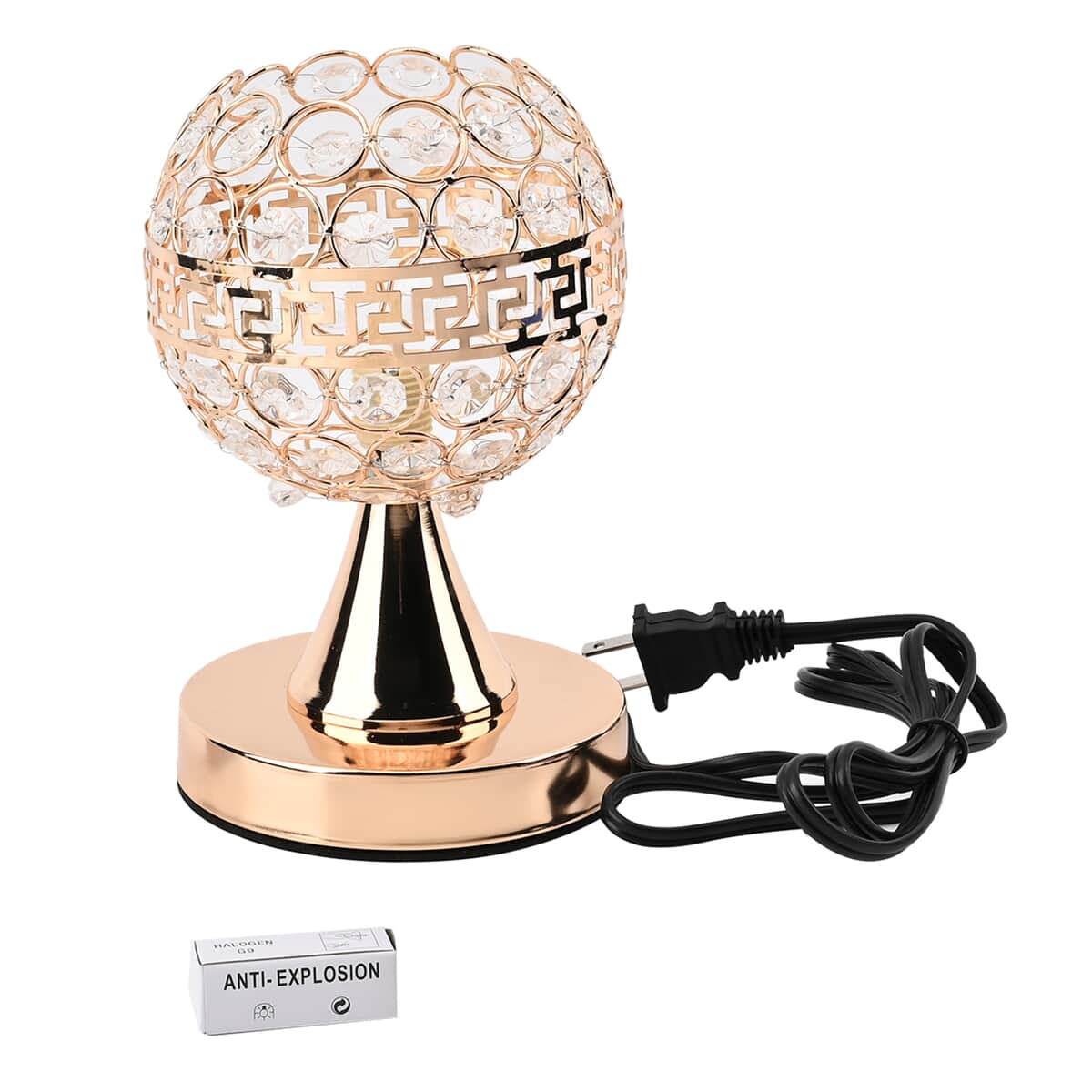 Homesmart Gold Round Crystal Lamp with Bulb and Touch Control image number 3