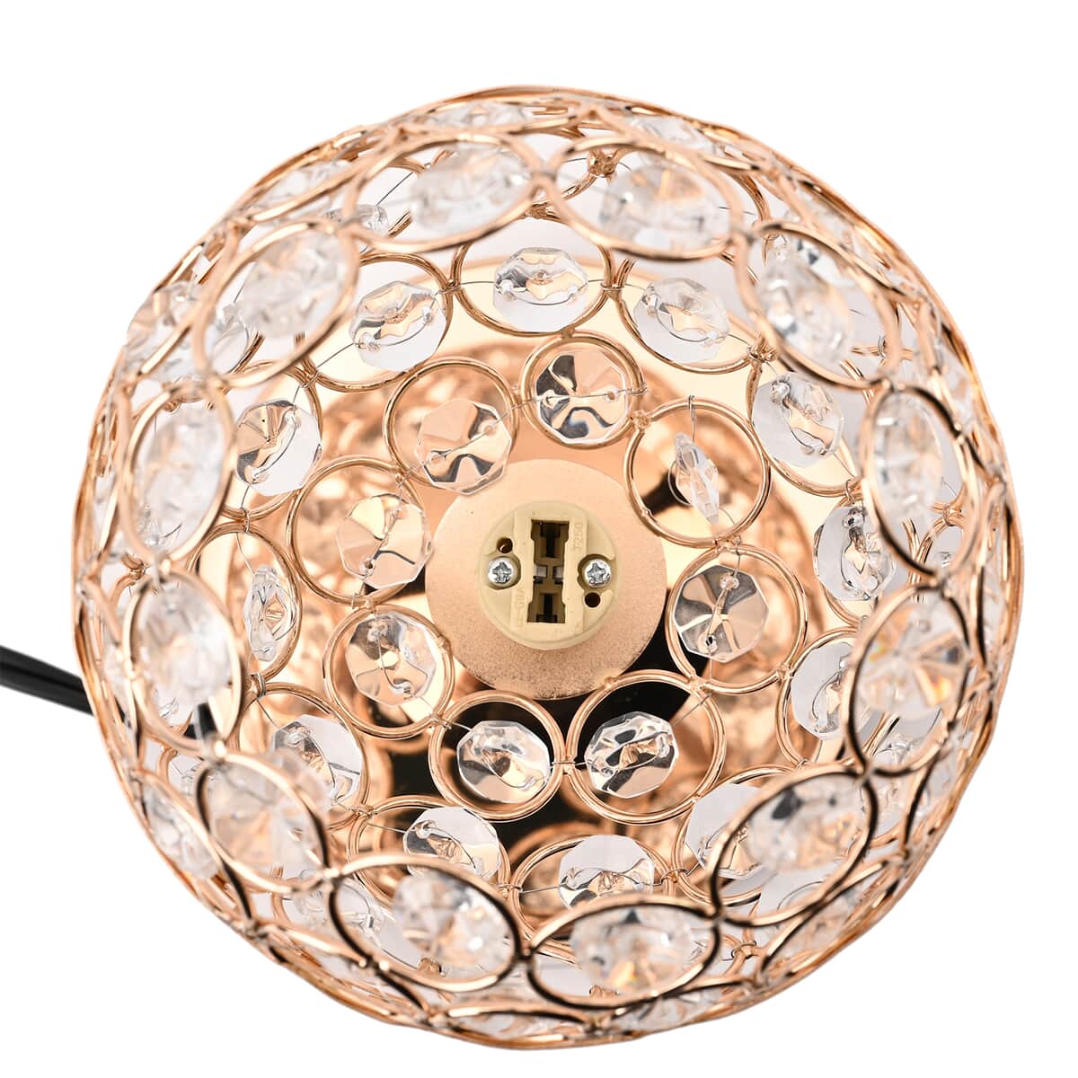 Homesmart Gold Round Crystal Lamp with Bulb and Touch Control image number 4