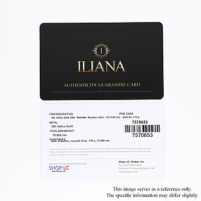 Certified and Appraised Iliana 18K Yellow Gold AAAA Ouro Fino Rubellite Graduated Single Strand Beaded Necklace 18 Inches 75.00 ctw