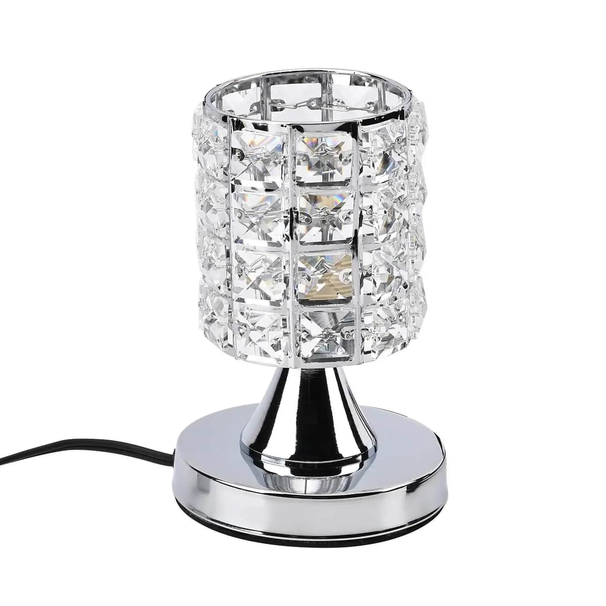 Homesmart Silver Color Cylinder Shape Crystal Lamp with Bulb and Touch Control image number 0