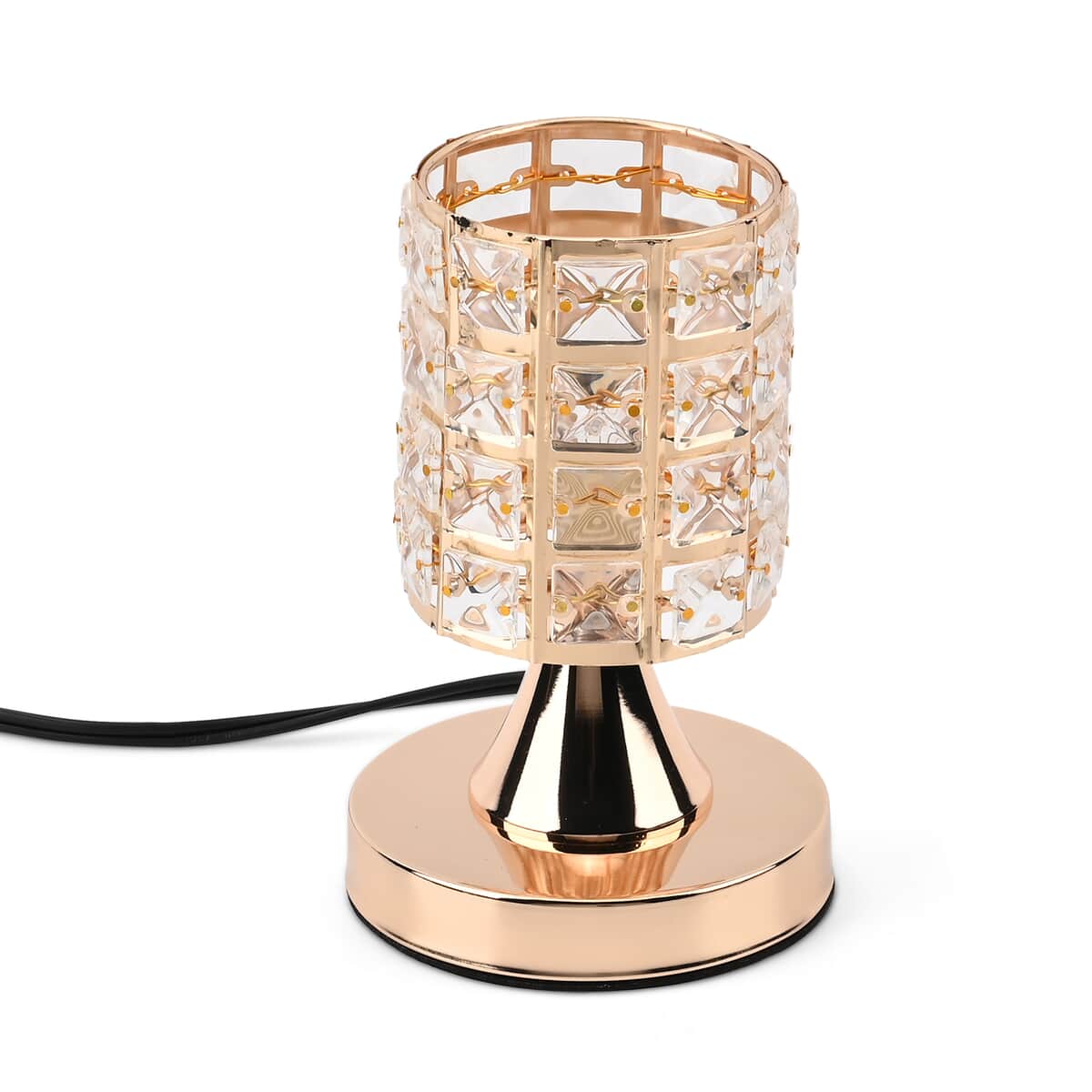 Homesmart Gold Color Cylinder Shape Crystal Lamp with Bulb and Touch Control image number 2