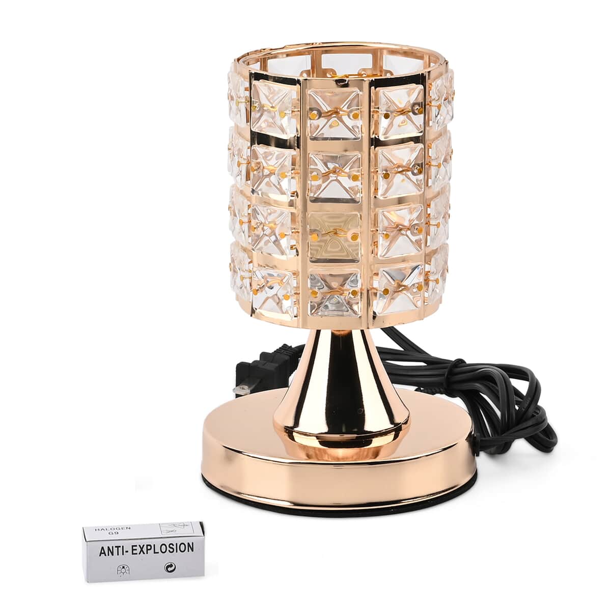 Homesmart Gold Color Cylinder Shape Crystal Lamp with Bulb and Touch Control image number 3