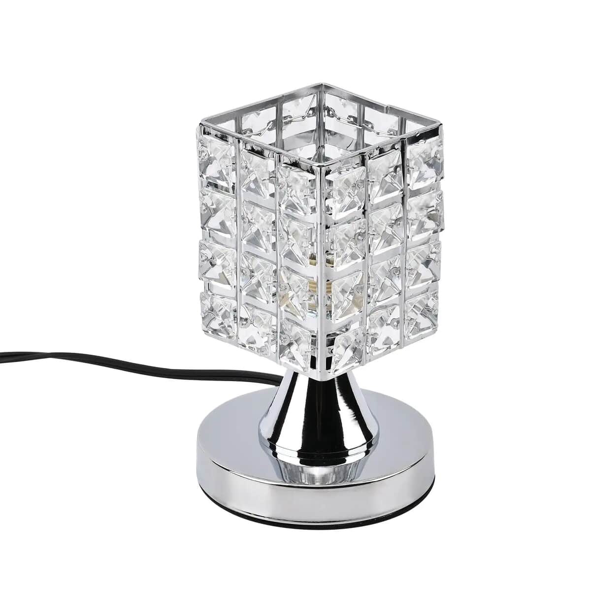 Homesmart Silver Color Fancy Shape Crystal Lamp with Bulb and Touch Control image number 0