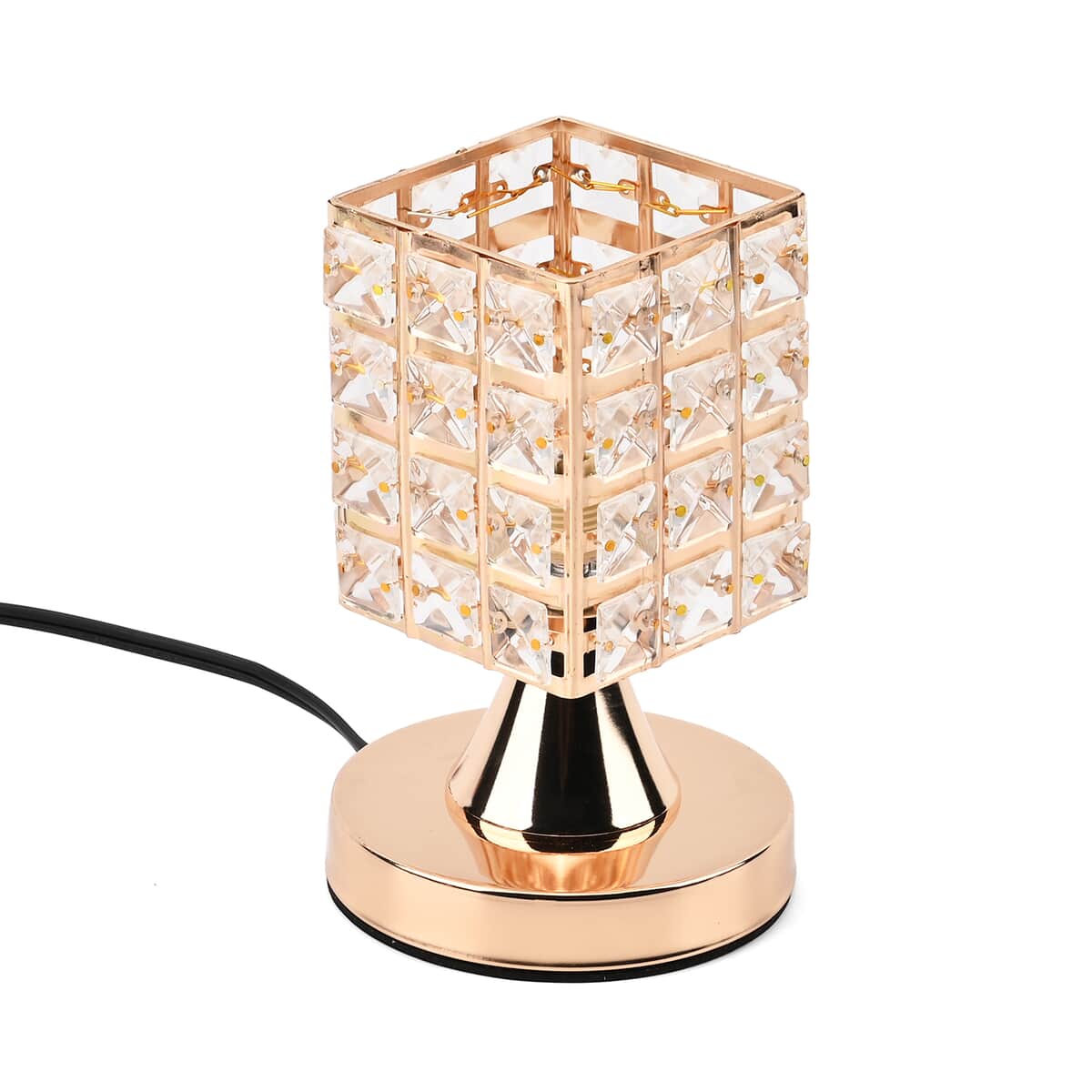 Homesmart Gold Color Fancy Shape Crystal Lamp with Bulb and Touch Control image number 2