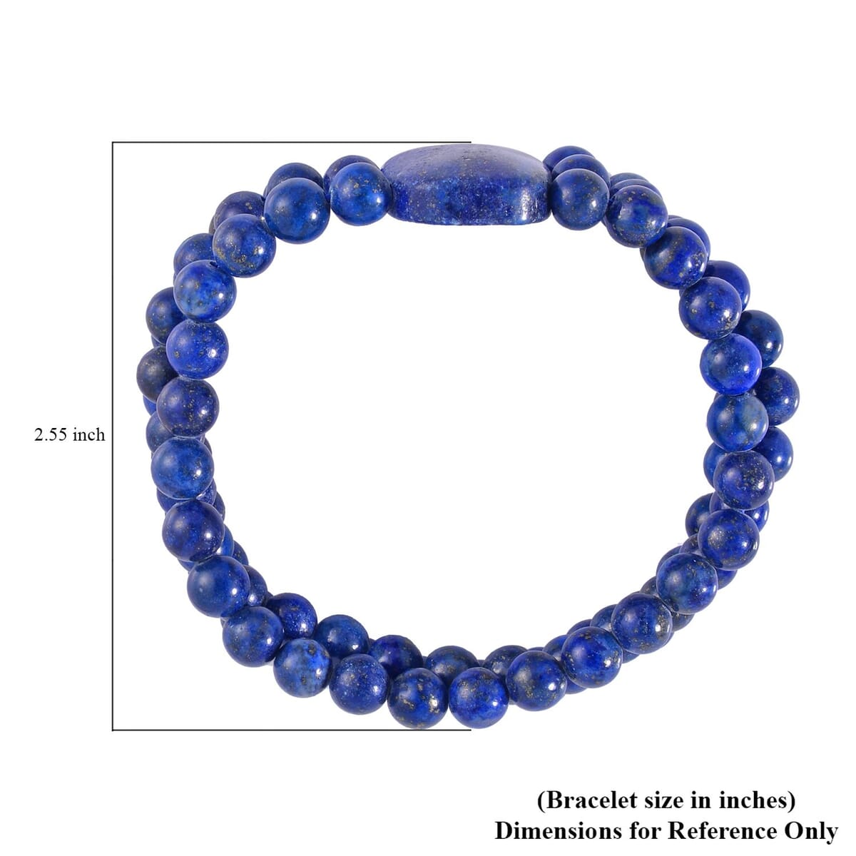 Lapis Lazuli Beaded Stretch Bracelet 215.85 ctw image number 4