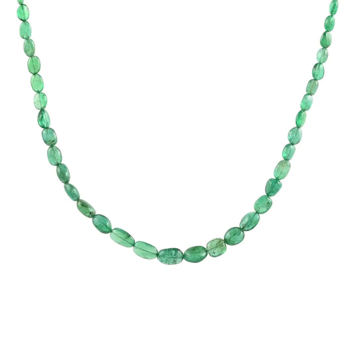 Buy Rhapsody Certified & Appraised AAAA Zambian Emerald Beaded Necklace ...
