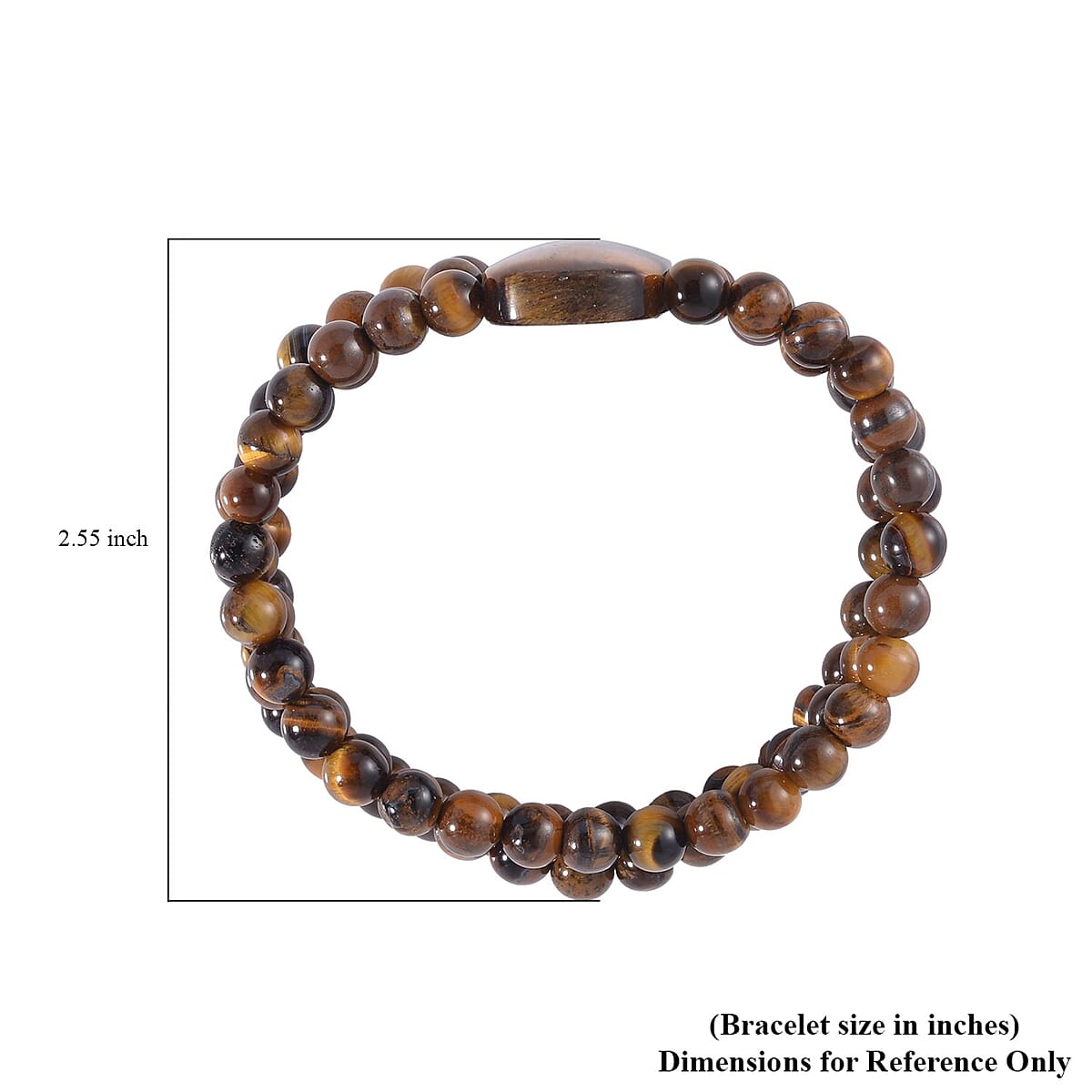 Yellow Tiger's Eye Beaded Stretch Bracelet 215.85 ctw image number 4