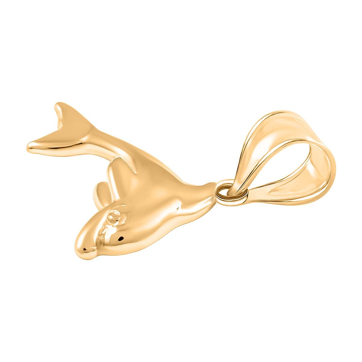 Made in America 10K Yellow Gold Dolphin Pendant image number 3