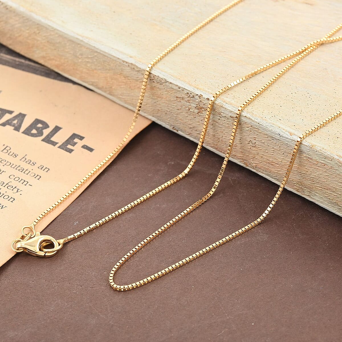 14K Yellow Gold 1.4mm Box Chain Necklace 22 Inches 2.90 Grams image number 1