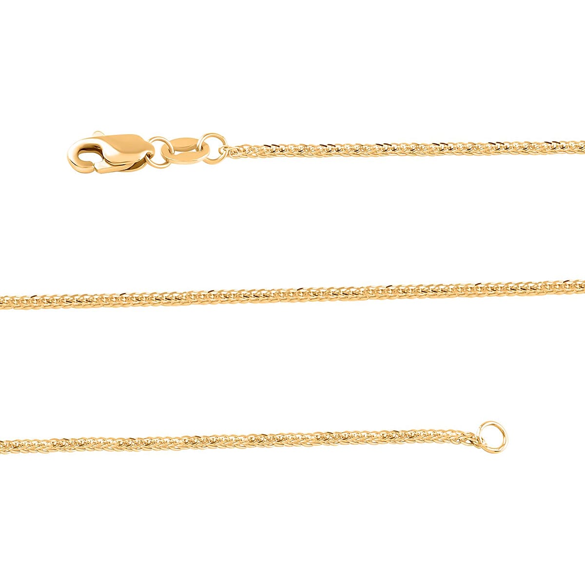 14K Yellow Gold 1.3mm Spiga Chain Necklace 22 Inches 5.2 Grams image number 1