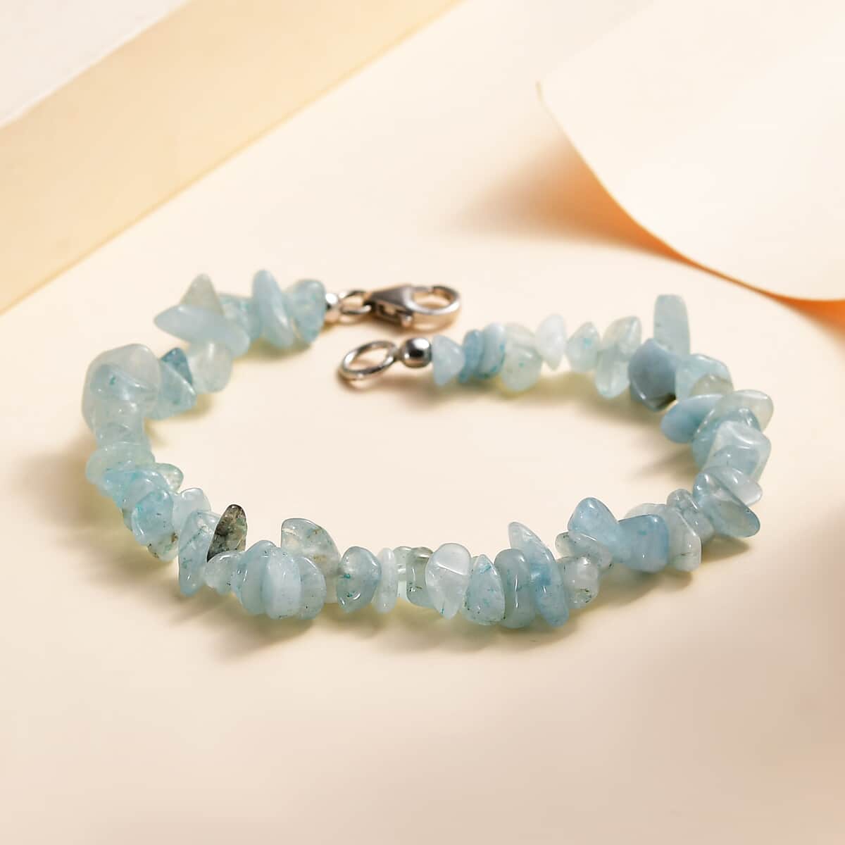 Mangoro Aquamarine Chips Bracelet in Sterling Silver (7.25 In) 60.00 ctw image number 1