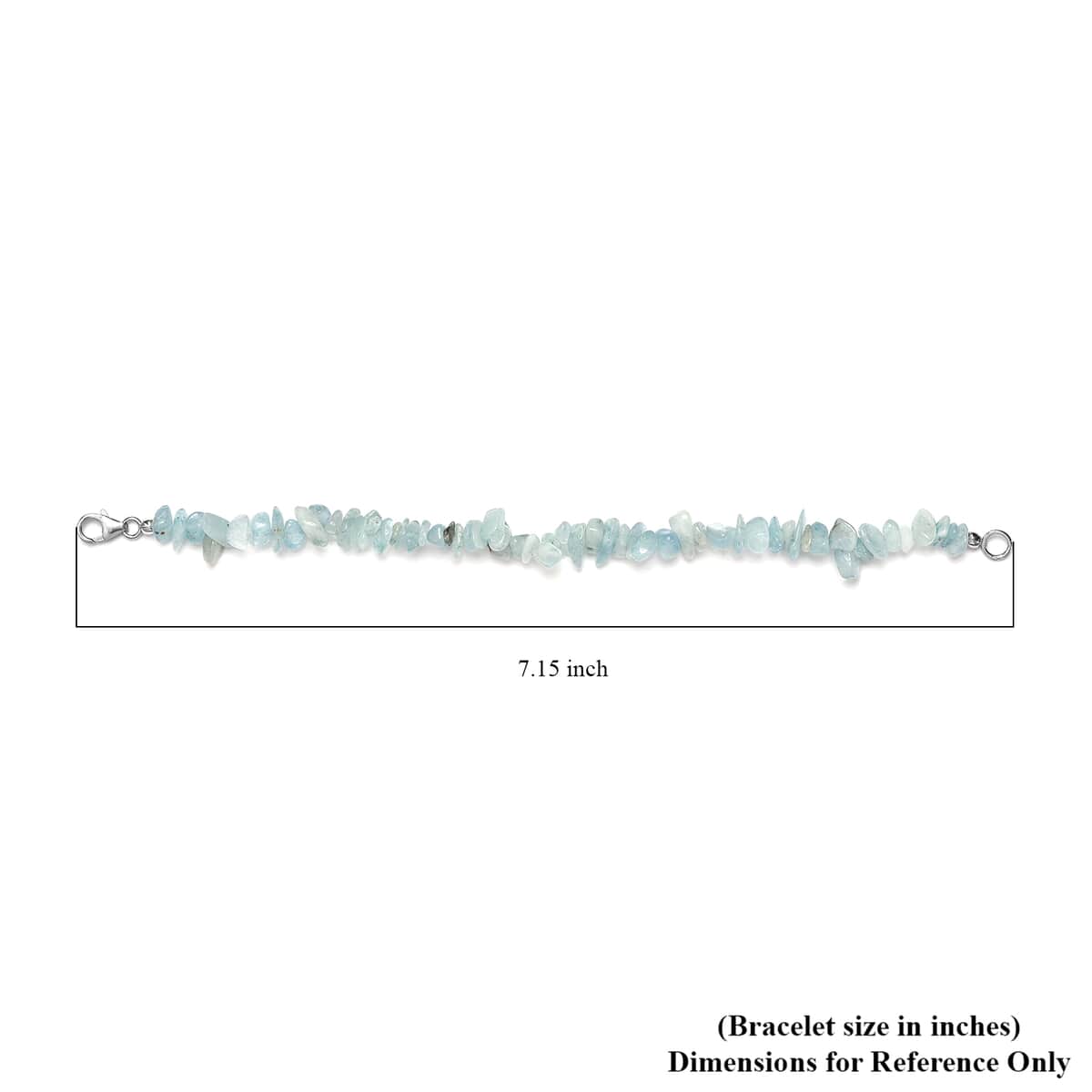 Mangoro Aquamarine Chips Bracelet in Sterling Silver (7.25 In) 60.00 ctw image number 4