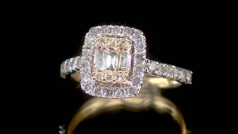 14K Yellow Gold Natural Yellow and White Diamond I2-I3 Ring (Size 6.0) 1.00 ctw