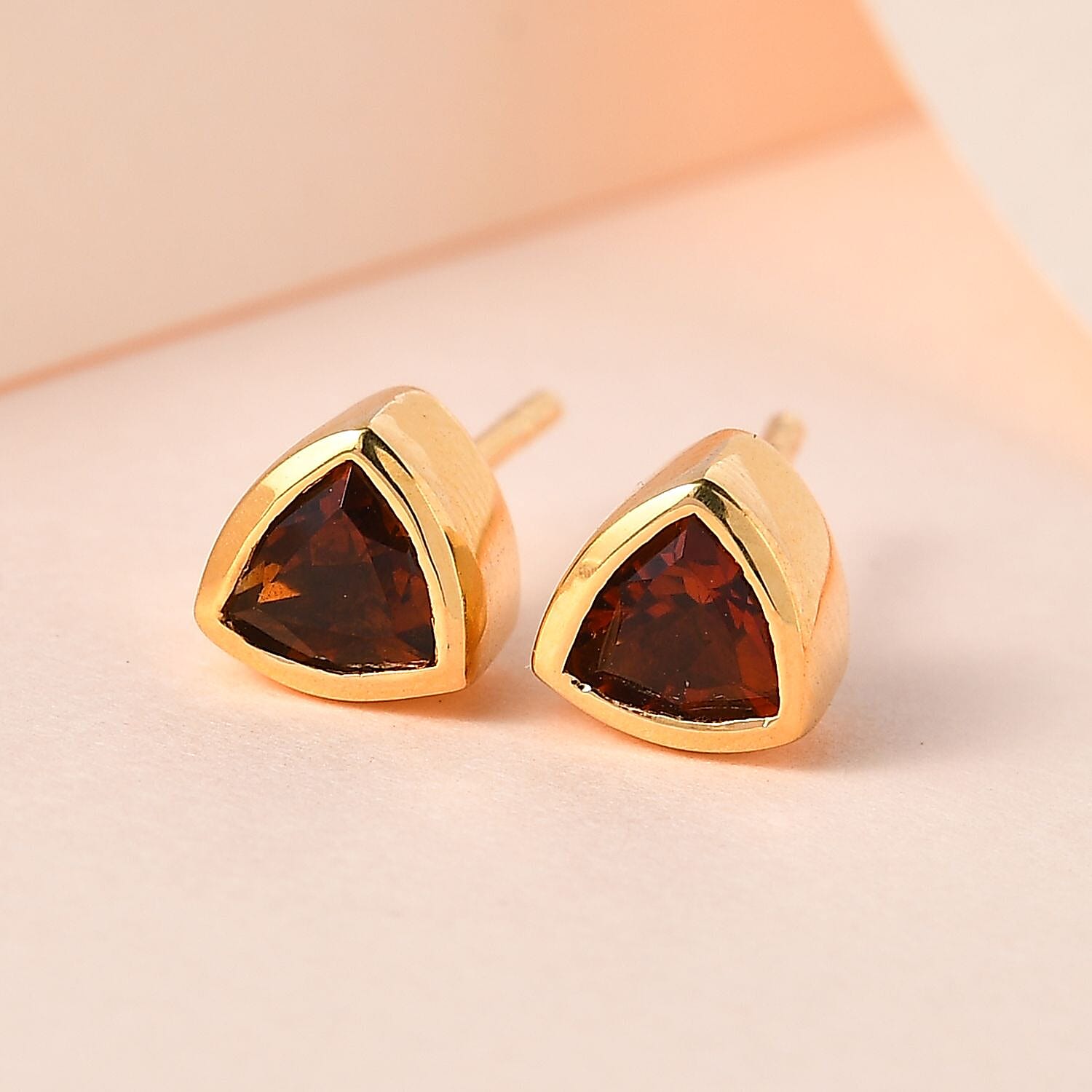 Madeira Brazilian Citrine 0.84 ctw Earrings in 14K YG Over Sterling Silver