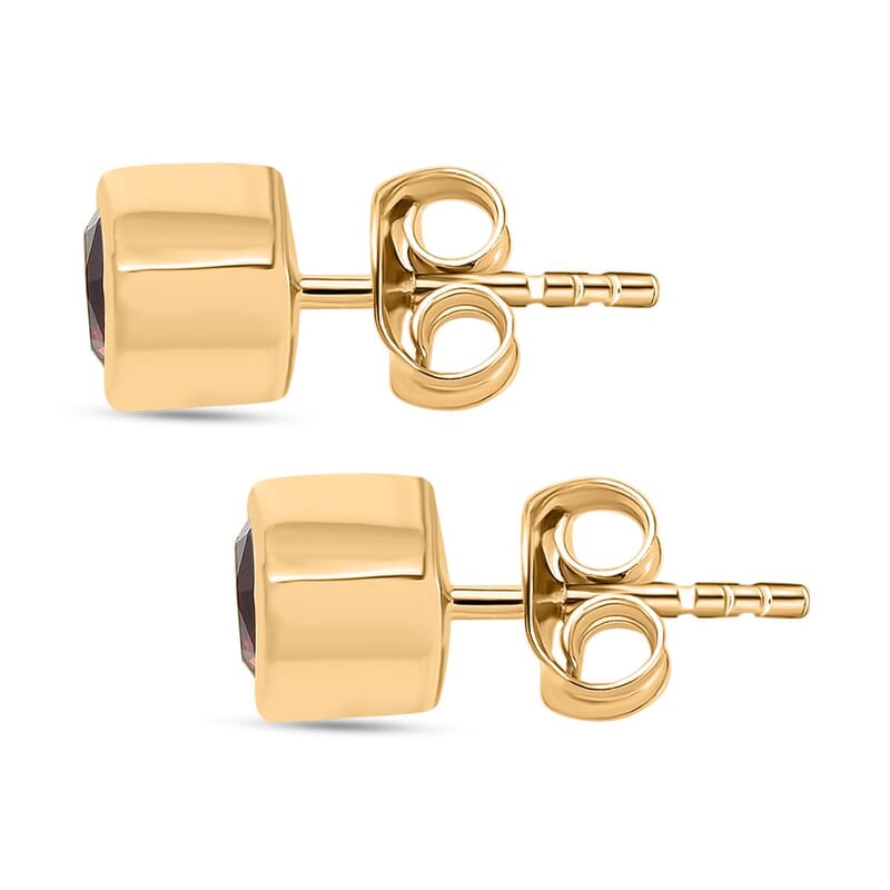 Madeira Brazilian Citrine 0.84 ctw Earrings in 14K YG Over Sterling Silver
