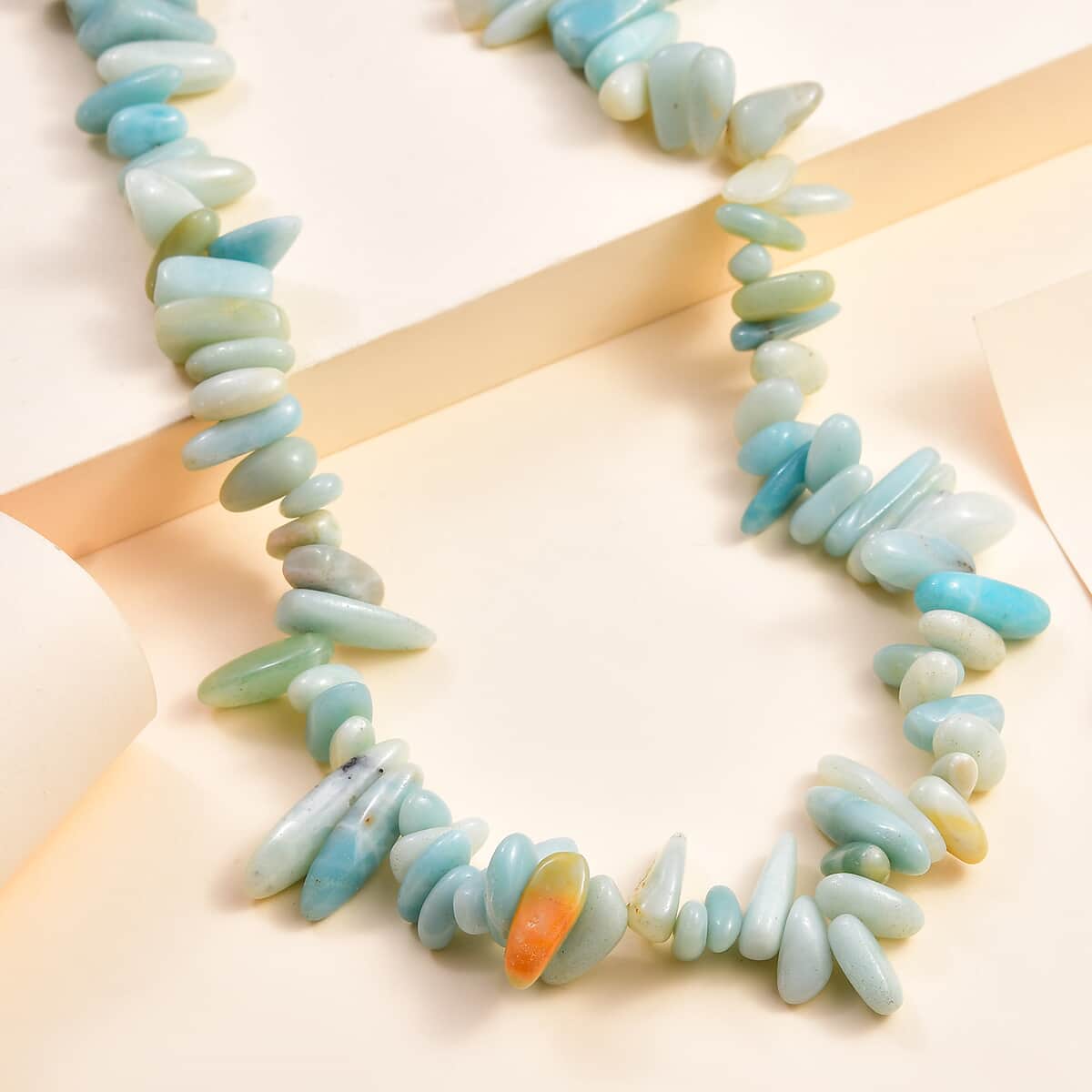 Mangoro Aquamarine Chips Necklace 20 Inches in Sterling Silver 450.00 ctw image number 1