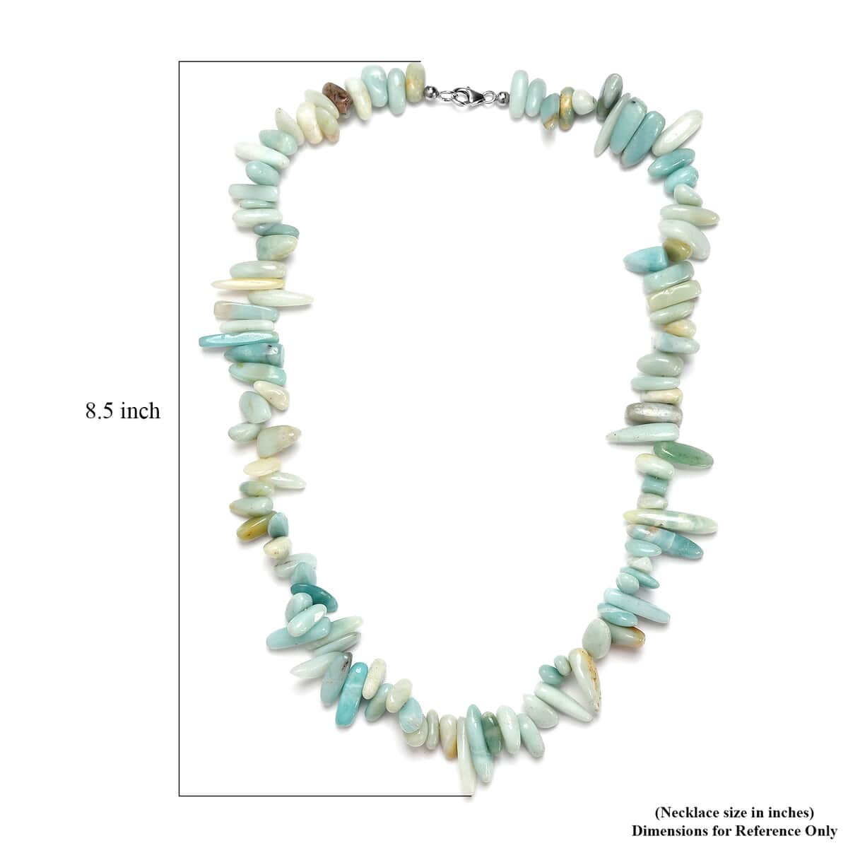 Mangoro Aquamarine Chips Necklace 20 Inches in Sterling Silver 450.00 ctw image number 5