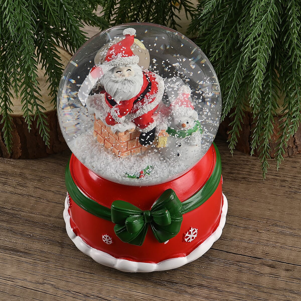 Santa wind-up Music Crystal Ball (4.13"x4.13"x5.90") image number 1