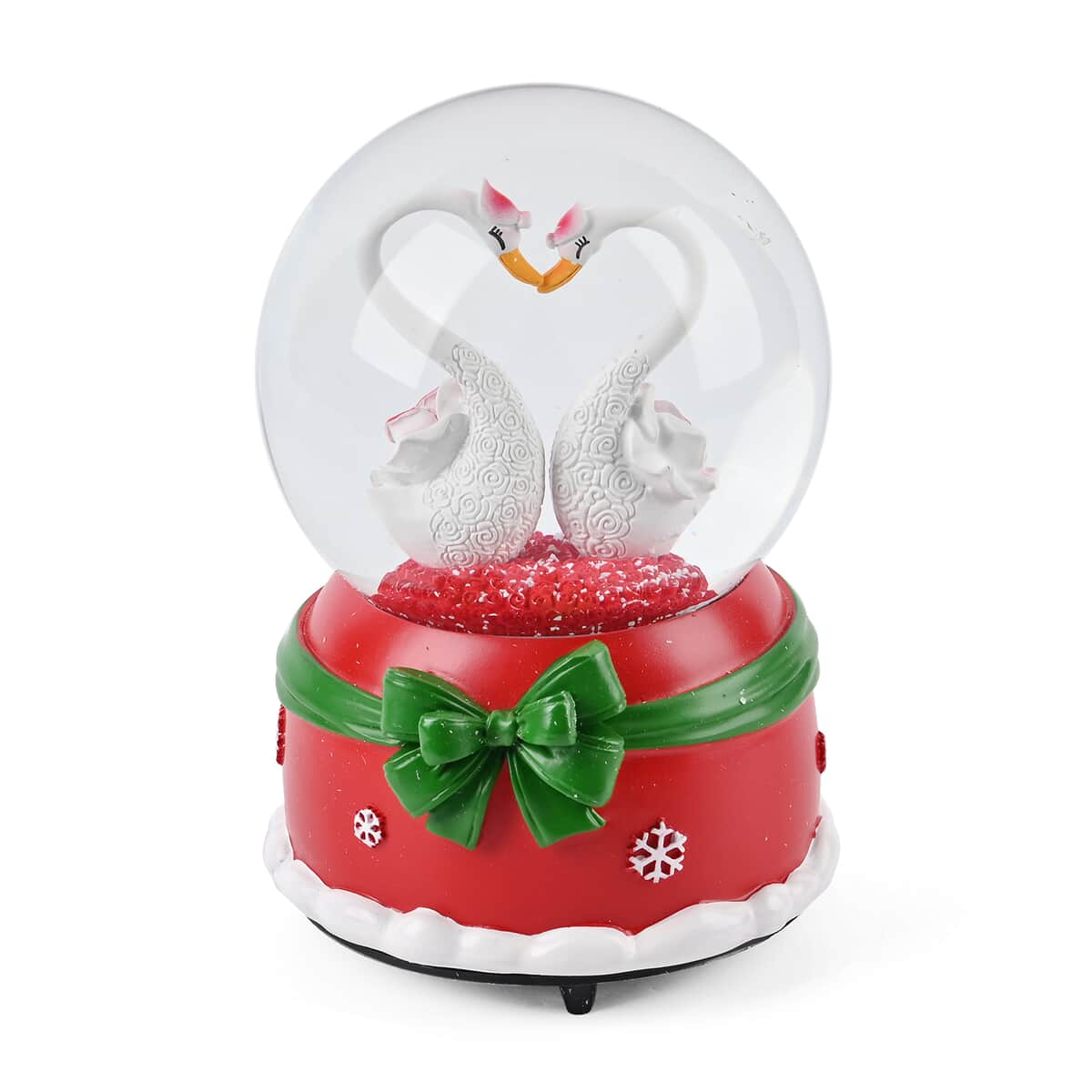 Couple Swan wind-up Music Crystal Ball image number 0