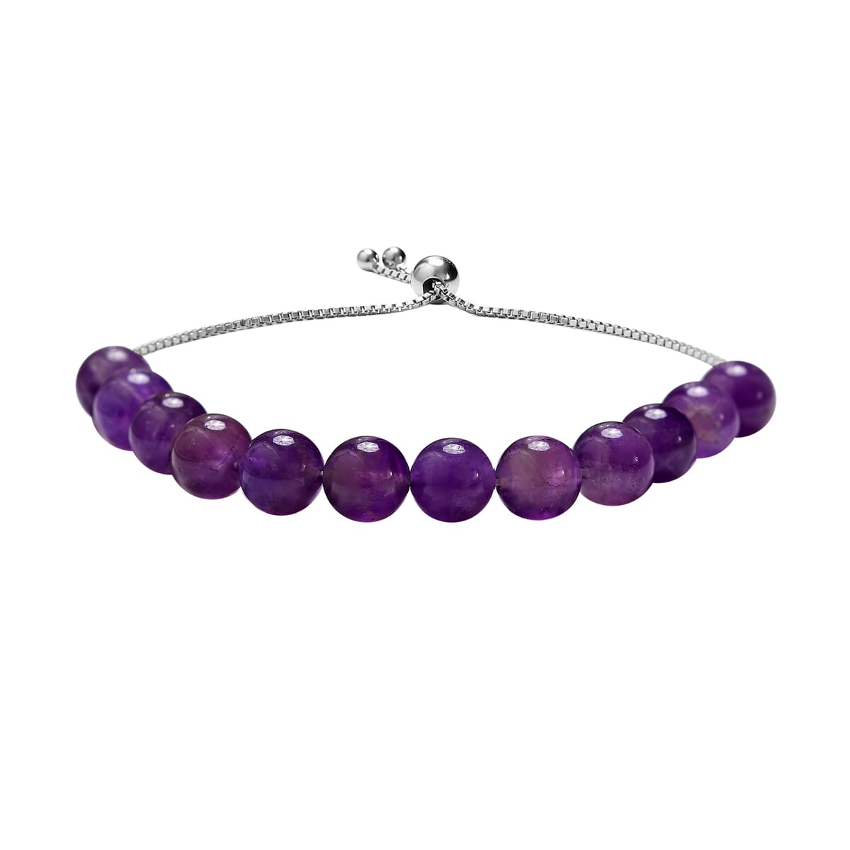 African Amethyst Bolo Bracelet in Sterling Silver (9.50 In) 50.00 ctw image number 0