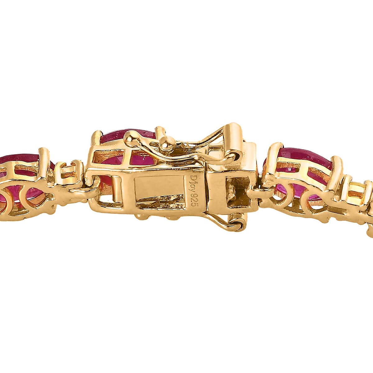 Niassa Ruby (FF) and Yellow Sapphire Bracelet in Vermeil Yellow Gold Over Sterling Silver (6.50 In) 19.75 ctw image number 3