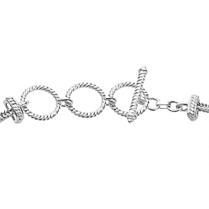 White Buffalo 17.84 ctw Bracelet in Sterling Silver (7.50 In)