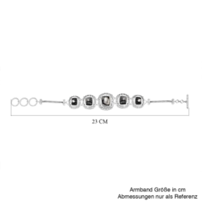 White Buffalo 17.84 ctw Bracelet in Sterling Silver (7.50 In)