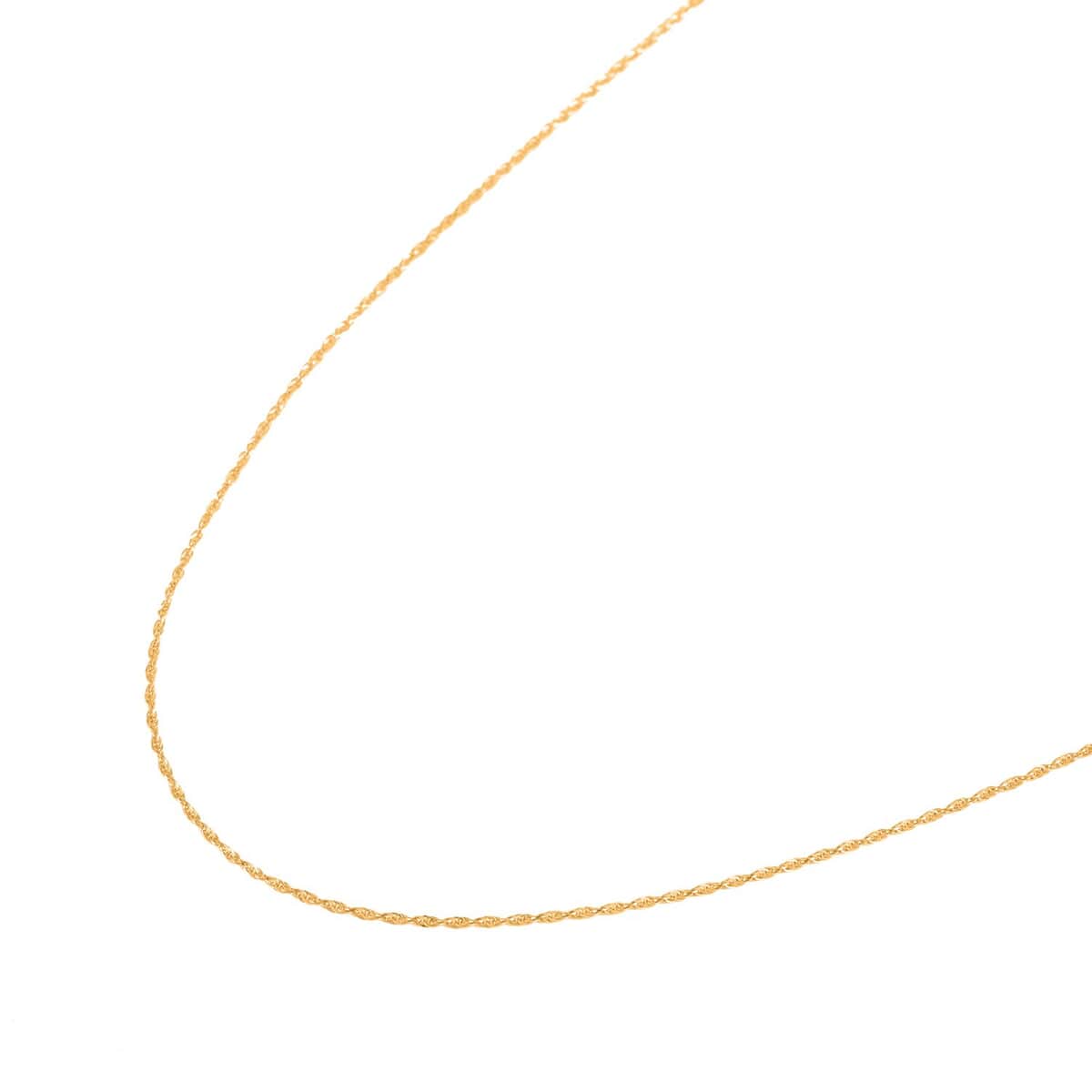 24K Yellow Gold Rope Chain Necklace 18 Inches 2.50 Grams image number 2