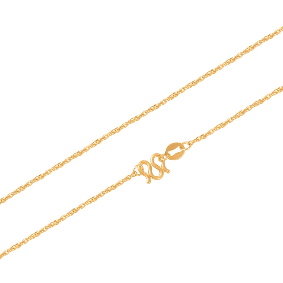 24K Yellow Gold Rope Chain Necklace 18 Inches 2.50 Grams image number 3