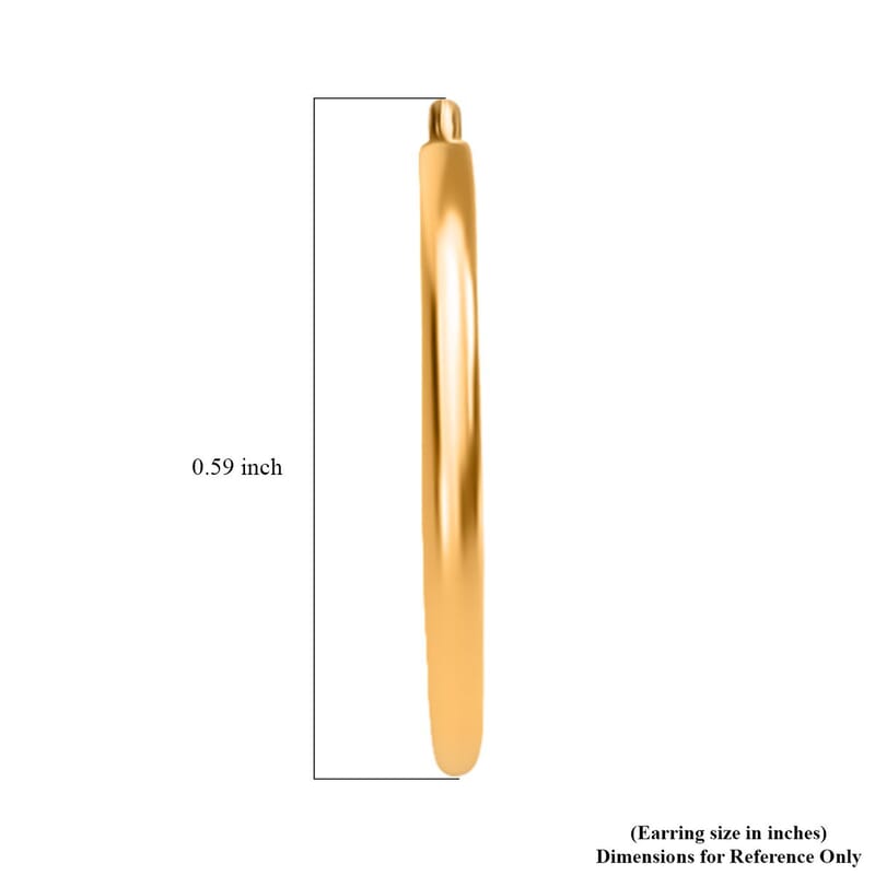 24K Yellow Gold Electroform Texture Hoop Earrings