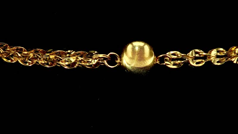 24K Yellow Gold Electroform 2.5mm Phoenix Tail Chain Bracelet (6.50-8.0In) 4.35 Grams