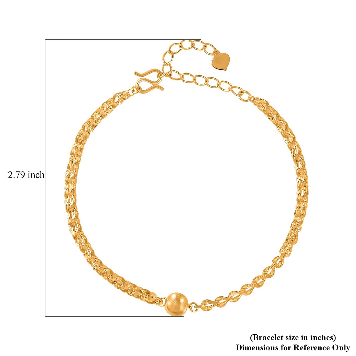 24K Yellow Gold Electroform 2.5mm Phoenix Tail Chain Bracelet (6.50-8.0In) 4.35 Grams image number 4