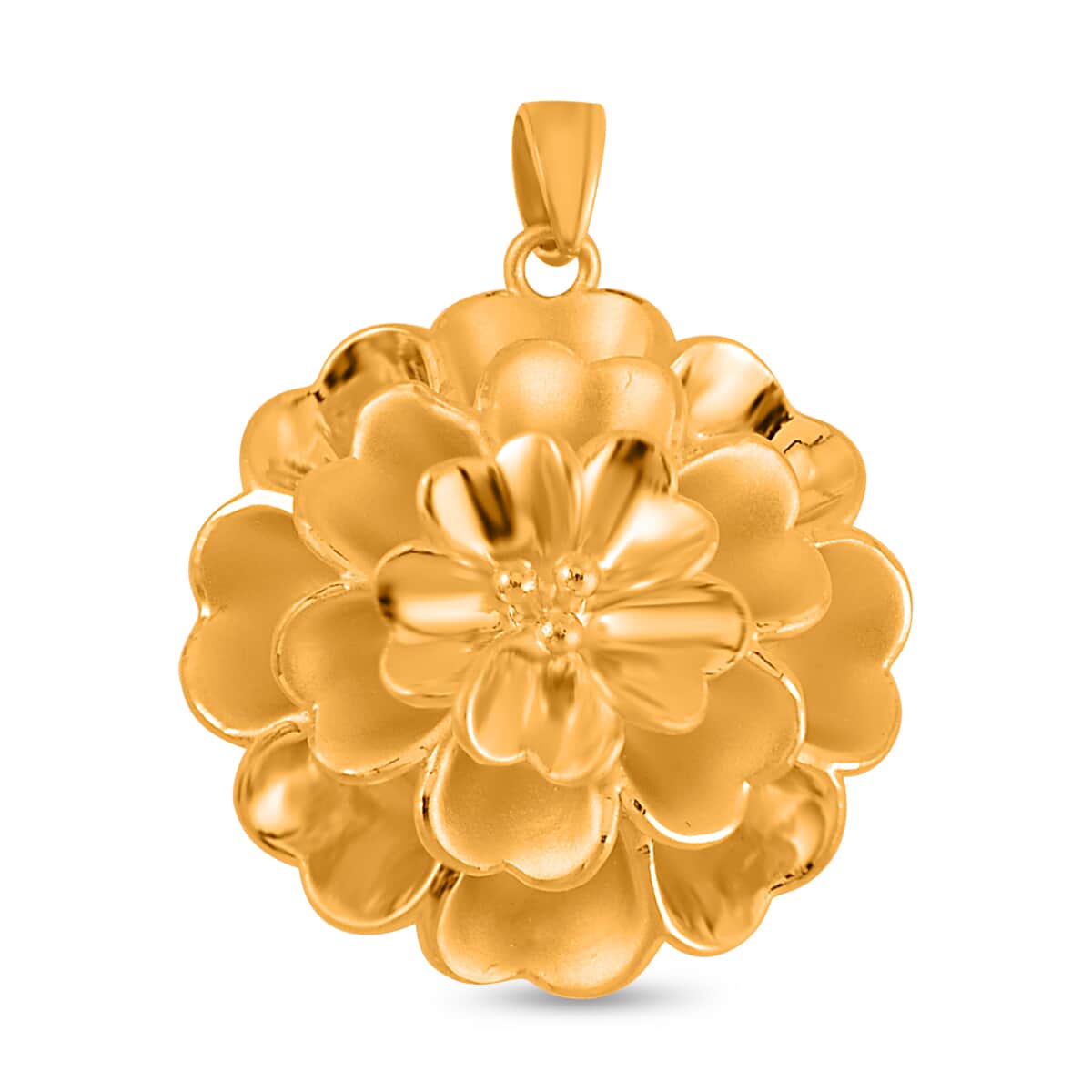 Electroform Floral Pendant in 24K Yellow Gold 4.65 Grams image number 0