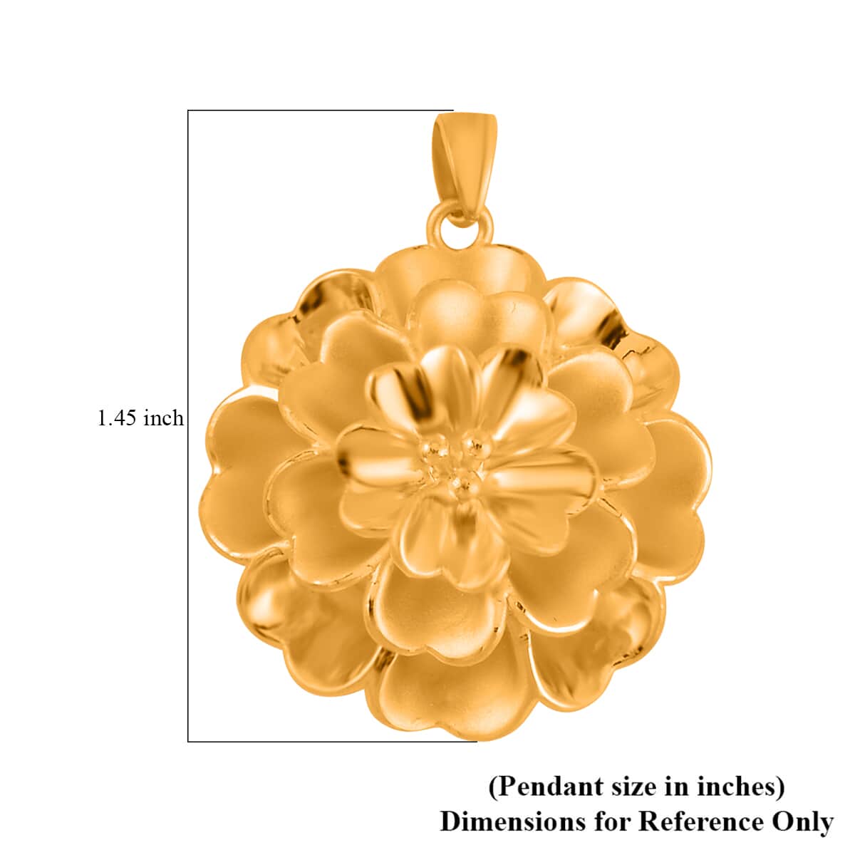 Electroform Floral Pendant in 24K Yellow Gold 4.65 Grams image number 5