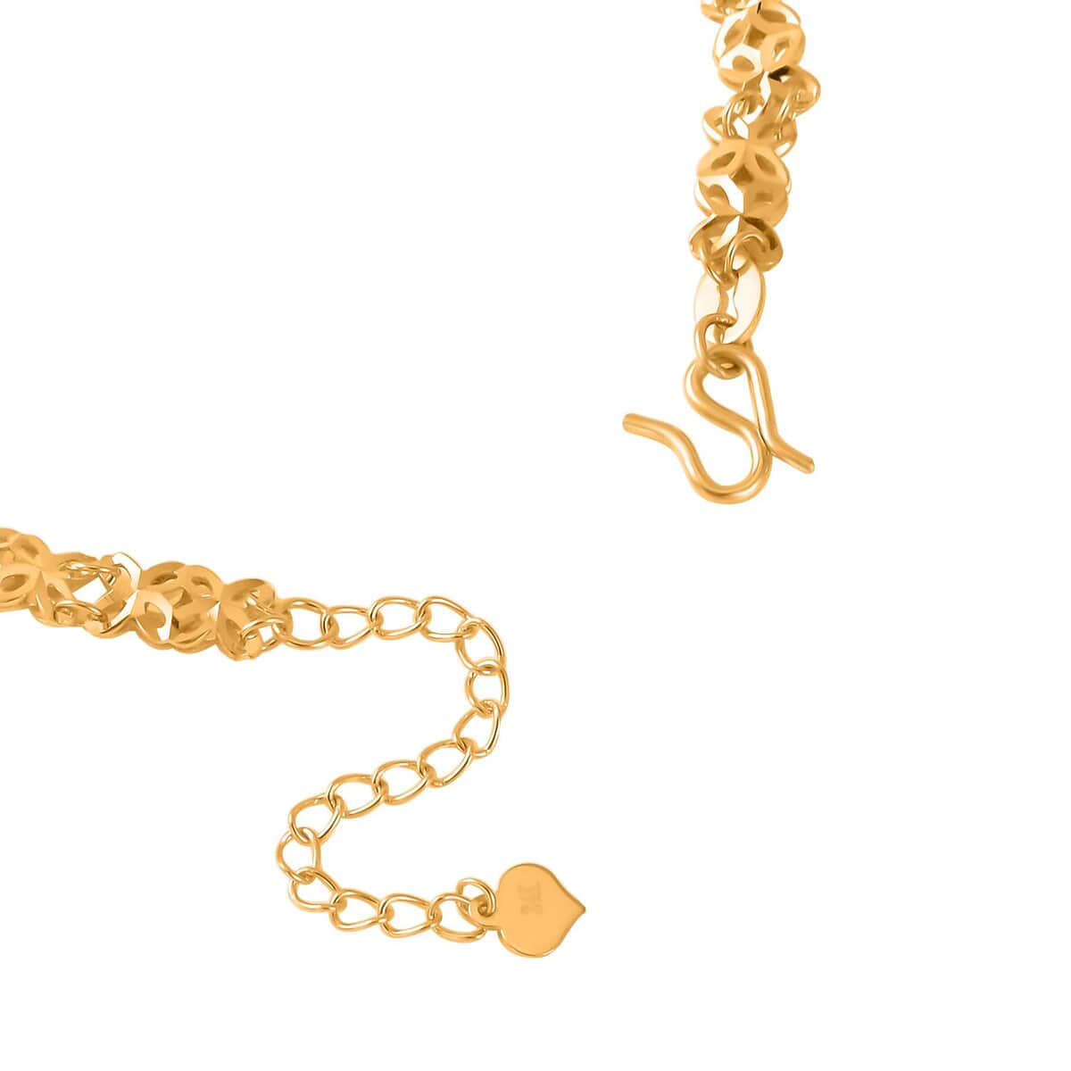 24K Yellow Gold 5mm Four-leaf Clover Chain Bracelet (6.50-8.0In) 5.10 Grams image number 3