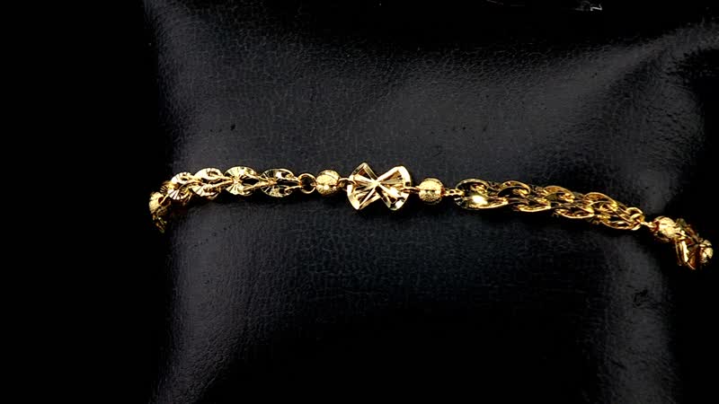 24K Yellow Gold Electroform 5mm Phoenix Tail Chain Bracelet (6.50-8.0In) 5.35 Grams
