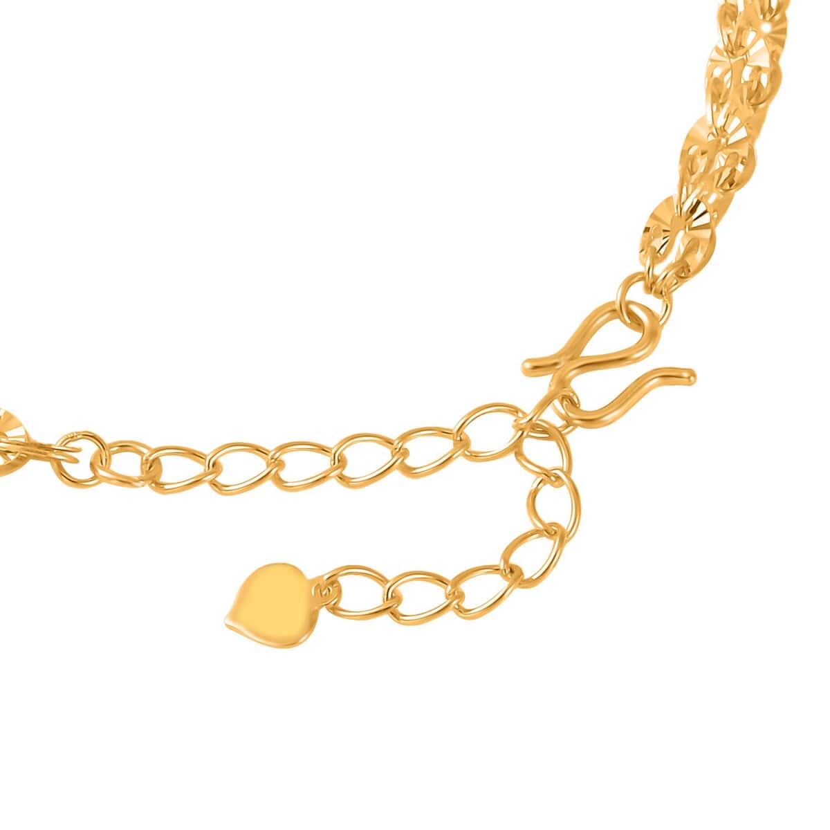 24K Yellow Gold Electroform 5mm Phoenix Tail Chain Bracelet (6.50-8.0In) 5.35 Grams image number 3
