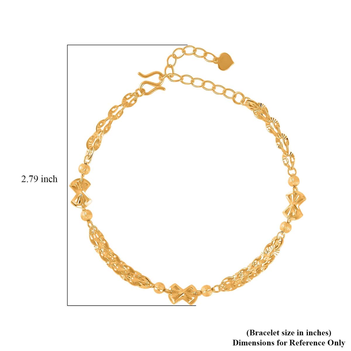 24K Yellow Gold Electroform 5mm Phoenix Tail Chain Bracelet (6.50-8.0In) 5.35 Grams image number 4