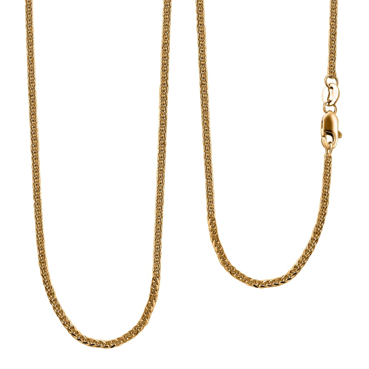 22K Yellow Gold Spiga Necklace 20 Inches 2.25 Grams image number 0