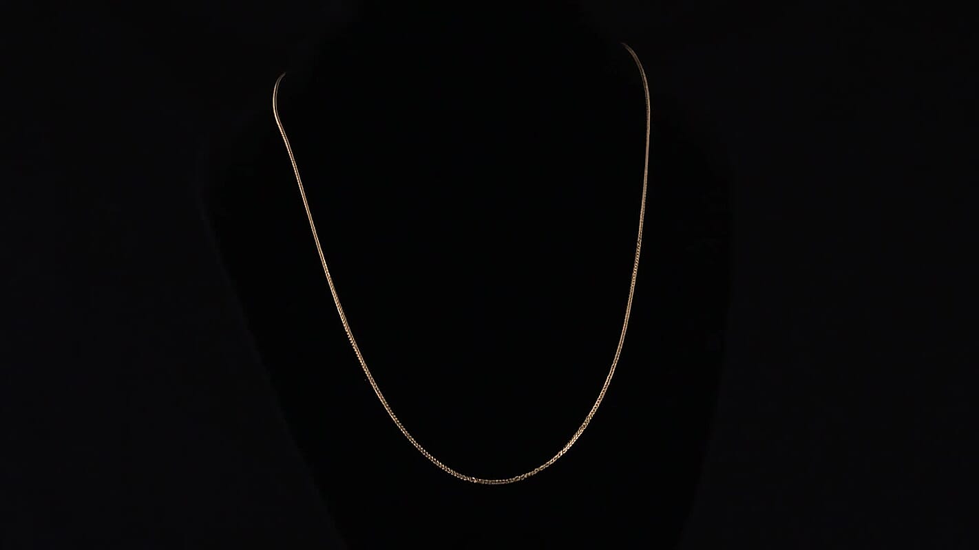 22K Yellow Gold Spiga Necklace 20 Inches 2.25 Grams