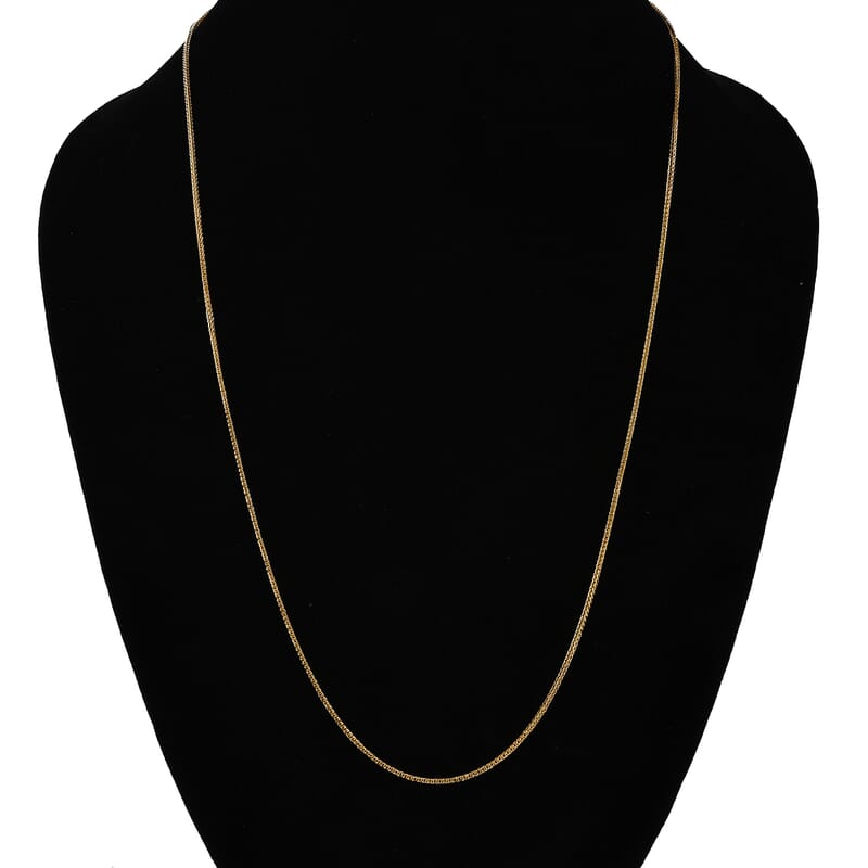 22K Yellow Gold Spiga Necklace 20 Inches 2.25 Grams