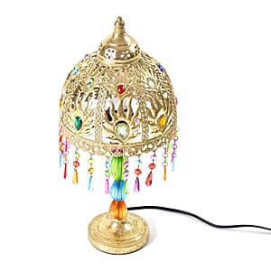 Gold Color Multi Color Acrylic Table Lamp (E26 Holder)
